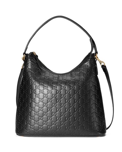 black gucci hobo purse|Gucci guccissima hobo black.